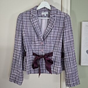 Lovely Ribbon-detail Soft Tweed Ann Taylor Blazer, 4P, Mint Condition